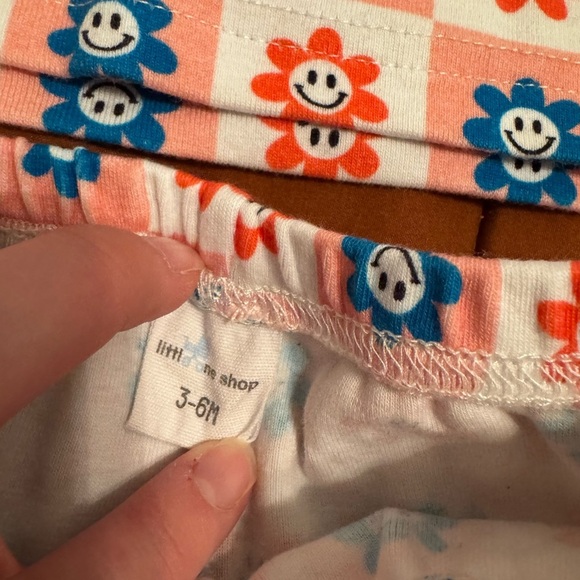 Little One Shop Floral Red and Blue shorts set for kids - Picture 4 of 11